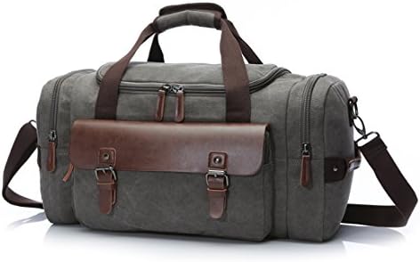 Unisex's Canvas Duffel Bag, ODIGER Oversized Single Shoulder Travel Tote Luggage Bags