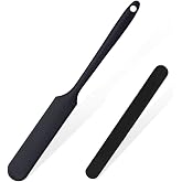 2pc silicone wax applicator Non-stick Waxing Applicator Hair Removal Sticks Applicator Spatula Reusable Hard Wax Scraper for Home Salon Body Use (2pc black)