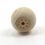 Mylittlewoodshop - Pkg of 6 - Ball with Flat Bottom - 1-1/4 inches in Diameter with 3/4 inch Flat Unfinished Wood(WW-KBB125-6)