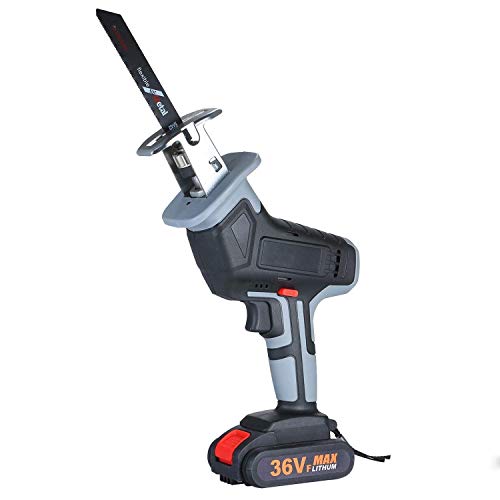 Professionelle elektrische Säbelsäge Wood Cutter 36V Akku-Li-Ionen-Variable Speed Kettensäge for Holz Metall Cutting…