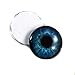 10mm Deep Blue Glass Eyes Doll Irises for Art Polymer Clay Taxidermy Sculptures or Jewelry Making Set of 2