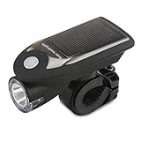 DROK Front Bike Light Rechargeable Night Light, Waterproof Bicycle Light LED, Solar Powered & USB Rechargeable Micro Bike Light, Safety Flashing Bike Light Set with Bike Light Mount &USB Cable