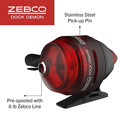 Zebco Dock Demon Spincast Reel and Fishing Rod Combo, Durable