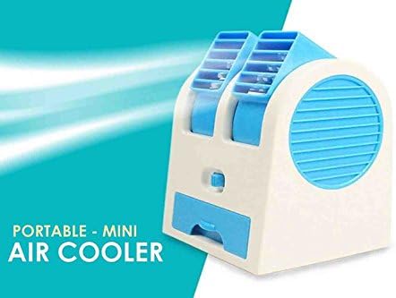 VOLTAC Mini USB Fragrance Air Conditioner Cooling Fan Cooling Portable Desktop Dual Bladeless Air Cooler Model 367462