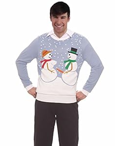 Forum Novelties Adult Extra Large Snow Couple Ugly Christmas Sweater, Multi, X-Large