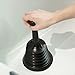PlumbCraft Powerful Mini Home Plunger for All Drain Types, including showers, tubs, and sinks - Medium 11.5