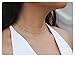 S.J JEWELRYWomens Friendship Gift Handmade 14k Gold Plated/Silver Plated Dainty Bead Chain Layering Choker Necklace-CK3-1