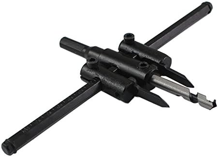 Capacity 30mm - 200mm Heavy Duty Woodworking Construction Adjustable Circle Cutter Drill Bit Kit Wood Twist Hole Tools