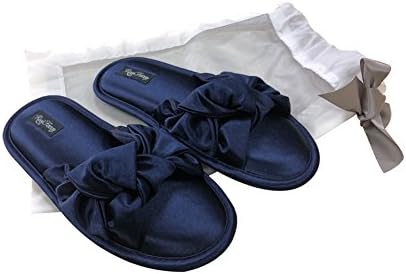 RealFancy Womens House Slippers Slide Slippers for Women Spring Summer Memory Foam Open Toe Slippers (L 277 mm, Navy)