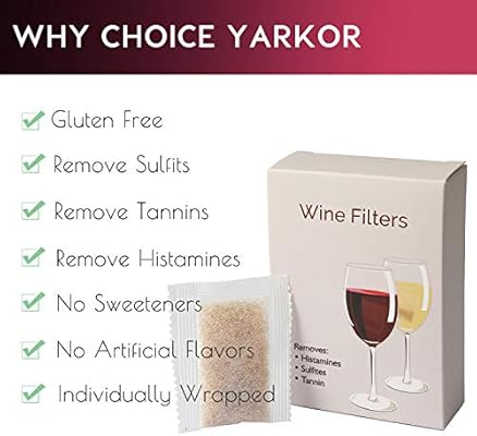 Yarkor Wine Filter Can Stops Red Wine Headaches Nausea 72 Packs Wine Allergy Sensitivity Prevention It Does So By Reducing The Excess Levels Of Tannin Acid And Other Proteins