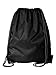 Liberty Bags Large Drawstring Backpack, One Size, BLACK