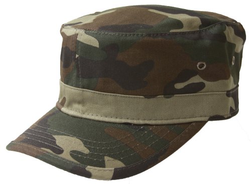 MM Collections Unisex Adjustable GI Cap, Woodland Camo