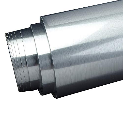 Adhesive Metal Look Adhesive Paper Metallic Peel Stick Paper Film Vinyl Waterproof Anti Greasy Gloss Shelf Liner Sticker For Kitchen Cabinet Backsplash Oven Refrigerator Dishwasher,15.8inch by 79inch