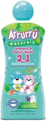 Arrurru Baby Shampoo & Baño Liquido 2 en 1 Explosion de Fragancia. 13.5 Fl oz.