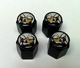 4 Dodge Hemi Scat Pack Valve Stem Caps (Black - Modern)