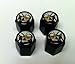 4 Dodge Hemi Scat Pack Valve Stem Caps (Black - Modern)