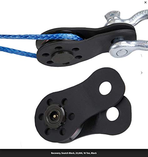 TUFF STUFF CNC Machined Snatch Block 10 Ton Winch Pulley 1/4" 20,000lb Capacity