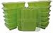 Table to Go 20-Pack Bento Lunch Boxes with Lids (3 Compartment/ 36 oz) | Microwaveable, Dishwasher & Freezer Safe Meal Prep Containers | Reusable Dish Set for Prepping, Portion Control & More (Green)