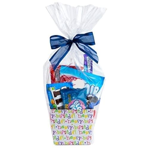Purple Q Crafts Clear Basket Bag 16” x 24” Cellophane Bags for Small Baskets and Gifts 1.2 Mil Thick (10 Bags)