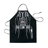 Phantomon Star Wars Darth Vader Black Kitchen Apron Cartoon Cosplay Costume Baking Cooking Barbecue Apron