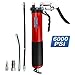 Motovecor Grease Gun 6000 PSI Heavy Duty Professional Pistol Grip 14 Oz 400cc - 18 inch Flex Hose … (Red)
