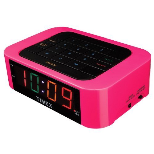Timex Simple Set Direct Entry Alarm Clock Pink Electronics