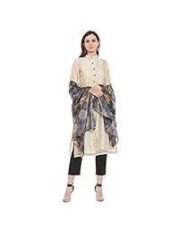 PINKSHINK Mujeres confeccionadas en beige y negro Chanderi Silk Indian   Pakistaní Salwar Kameez Dupatta