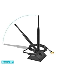 bingfu 4 G LTE 9dBi Antena con base magnética fuerte y 3 M RG174 Cable de extensión (Pack de 2)