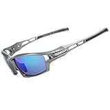 Shieldo Polarized Sports Sunglasses For Men And Women Running Cycling Fishing, Mirrored Integrated Polarized Lens Unbreakable Frame SQS002
