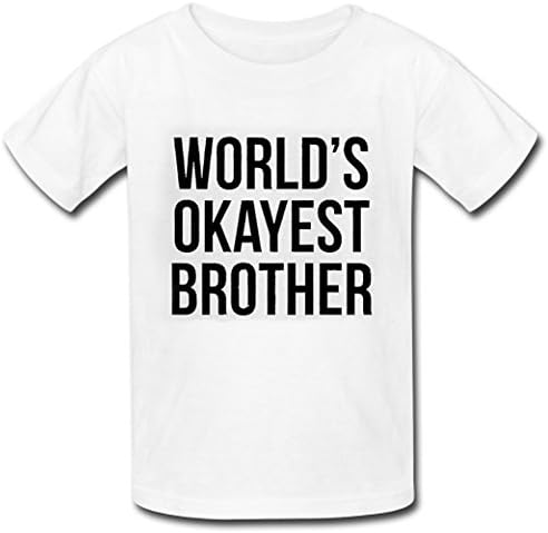 "World's Okayest Brother" Custom T-shirts Funny Siblings For Man Woman (XXL)