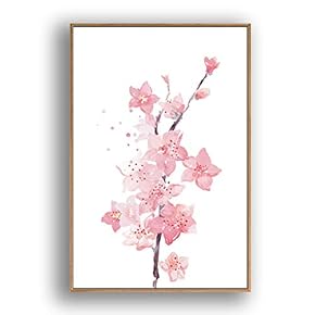 Framed Canvas Wall Art Beautiful Flowers in Grid Giclee Print Gallery Wrap Modern Home Prints Ready to Hang - 16x24 inches