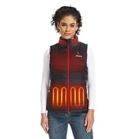 ORORO Women's Lightweight Heated Vest with USB-C Rechargeable Battery, Puffer Classic Heating Vest