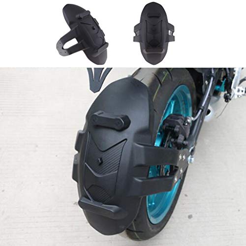 D DOLITY Motorcycle Rear Fender Mudguard Water Baffle Wheel Hugger Replacement with Mounting Btacket, Universal Fit, Black #005 - Thumbnail 2