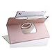 Thankscase Case Compatible for iPad Pro 9.7, Rotating Case Stand Cover for iPad Pro 9.7 with Wallet Pocket with Hand Strap with Auto Sleep/Wake for iPad Pro 9.7 (Rose Gold)