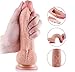 Realistic Dildo, Hismith 7.5” Dual Density Dong with Suction Cup，5.5” Insertable Lifelike Penis for Beginners, Sex Toy for Couples