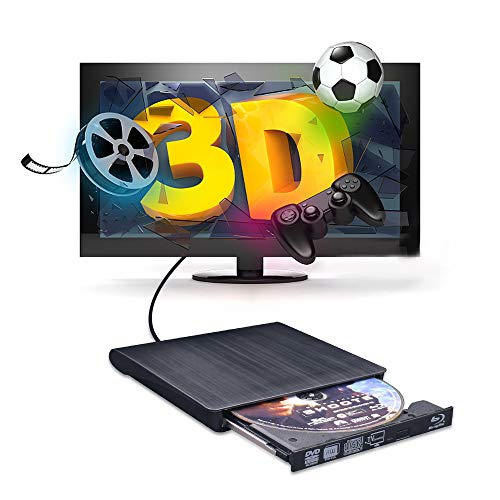 MthsTec External Bluray DVD Drive, USB 3.0 External Slim Blu-ray Burner 3D Blu-ray DVD/CD Drive with TV Connectivity Function Compatible with Windows/Mac OS/Linux/Smart TV(Black) - Thumbnail 6