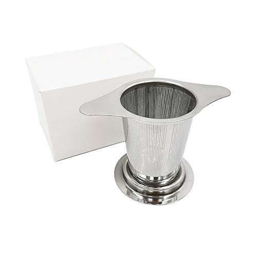 Tea Strainers for Loose Tea,18/8 Stainless Steel Tea Infuser Fine Mesh Filters Tea Strainer Double Handles for Hanging on Teapots, Mugs, Cups to steep Loose Leaf Tea and Coffee - Thumbnail 6