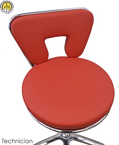 Salon Stool Beauty Manicure Pedicure Hair Dresser Adjustable Stool Red