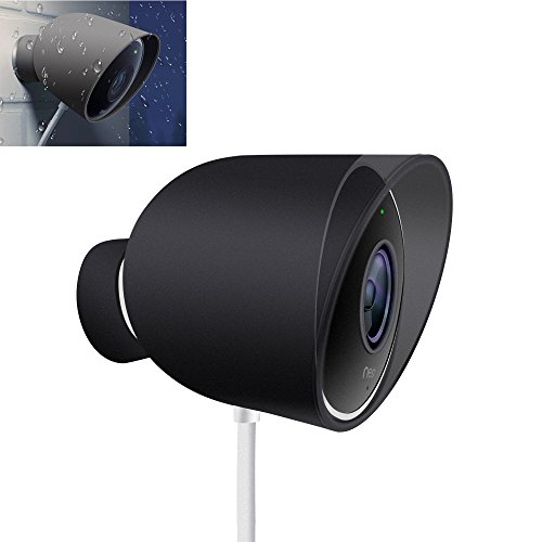 Silicone-Cover-for-Nest-Cam-Outdoor-Security-Camera-APPHOME-Camera-Skin-Case-Protect-and-Camouflage-Nest-Cam-Outdoor-UV-Protection-Weather-Resistant-Silicone-Skins-Black