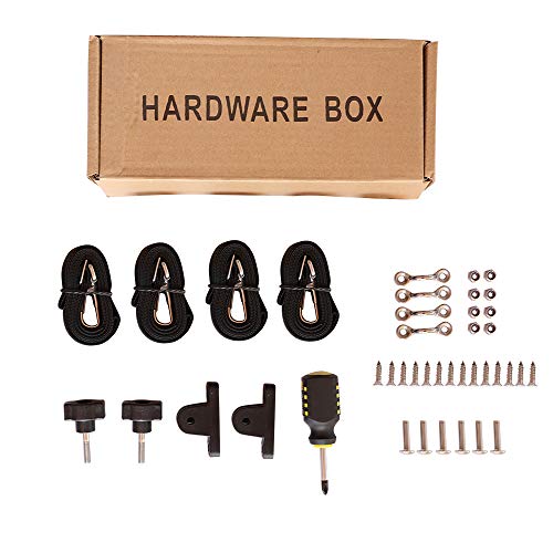 VINGLI 3 Bow Bimini Tops Boat Cover 4 Straps for Front and Rear