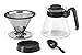 Osaka, Pour Over Coffee Dripper Starter Set, Color Series – Full Brewing Kit For Pourover Coffee Maker Lovers; Carafe, Filter, Measuring Spoon And Drip Tray - 4 Cup (20oz./600ml) Capacity (Black)