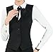 Vocni Women's Fully Lined 4 Button V-Neck Economy Dressy Suit Vest Waistcoat