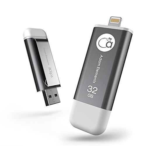 Adam Elements 32GB iKlips Lightning / USB 3.0 Dual-Interface Flash Drive - Grey