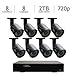 Q-See QC958-8Y5-2 8 Channel DVR Security System, 8 HD 720p Cameras 2TB HDD, - QC958-8Y5-2 (Black)
