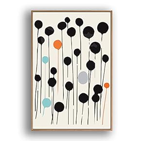 Framed Canvas Wall Art for Living Room, Bedroom Illustration Canvas Prints for Modern Home Decoration Ready to Hang - 16"x24" inches