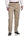 Savane Men's Flat Front Wrinkle Free Twill Pant,Khaki,34W 30L