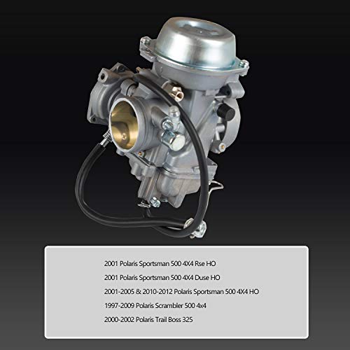 Tepeng ATV Carburetor Carb for 2001-2005 & 2010-2012 Polaris Sportsman 500 4X4 HO,2001 Polaris Sportsman 500 4X4 Rse HO/DUSE HO,1997-2009 Polaris Scrambler 500 4x4,2000-2002 Polaris Trail Boss 325