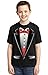 P&B Red Bow Tuxedo Youth T-Shirt, S, Black