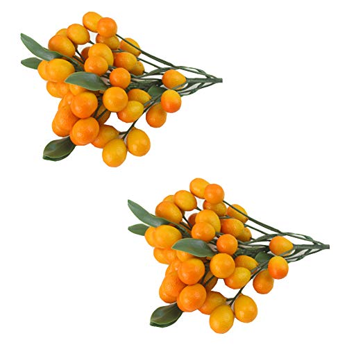 East Majik Artificial Kumquat Sets for Home House Kitchen Party Decoration 2 Sets