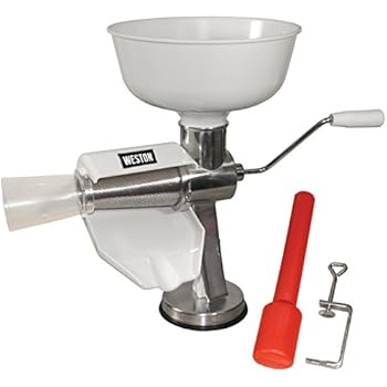 Weston Food Strainer and Sauce Maker for Tomato, Fresh Fruits and Vegetables (07-0801),White